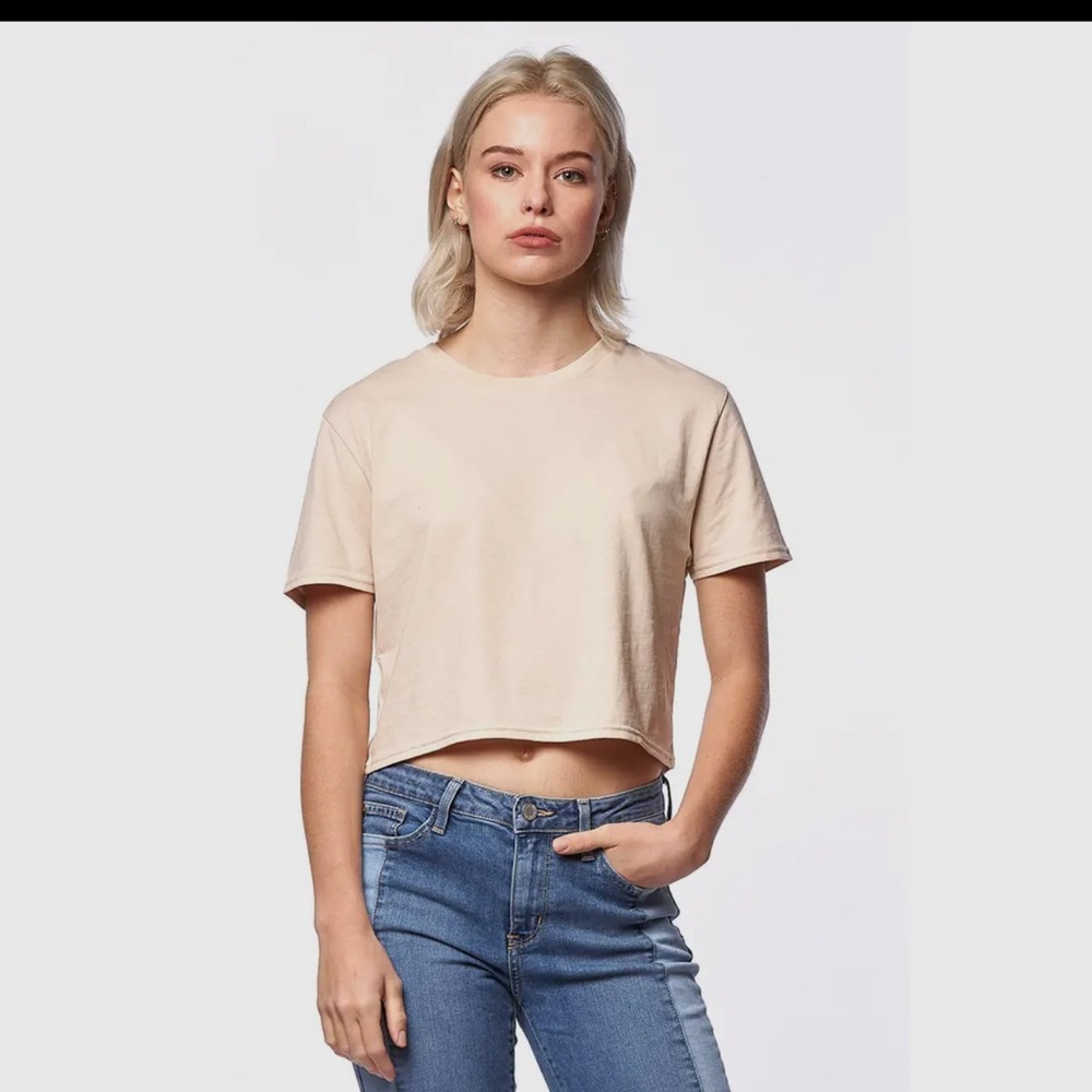 Women's Cream Crop Top